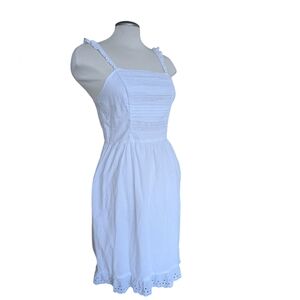 Japna White 100% Cotton Summer Dress size S/M Cottagecore Prairie